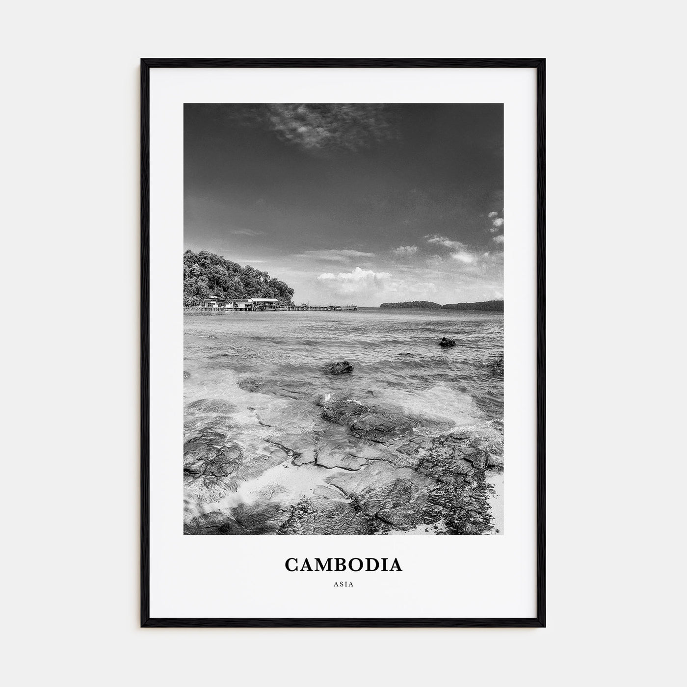 Cambodia Portrait B&W No 1 Poster