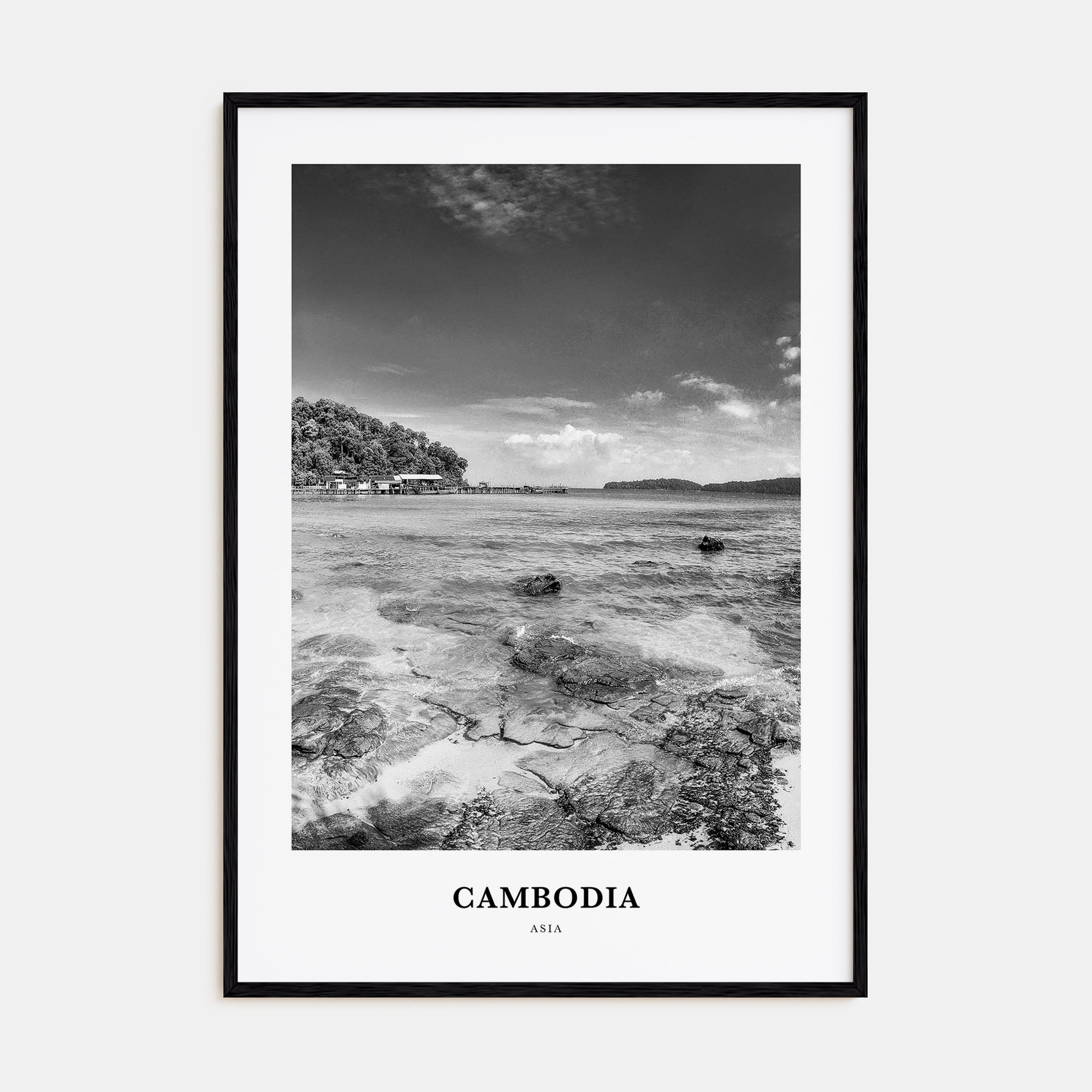 Cambodia Portrait B&W No 1 Poster