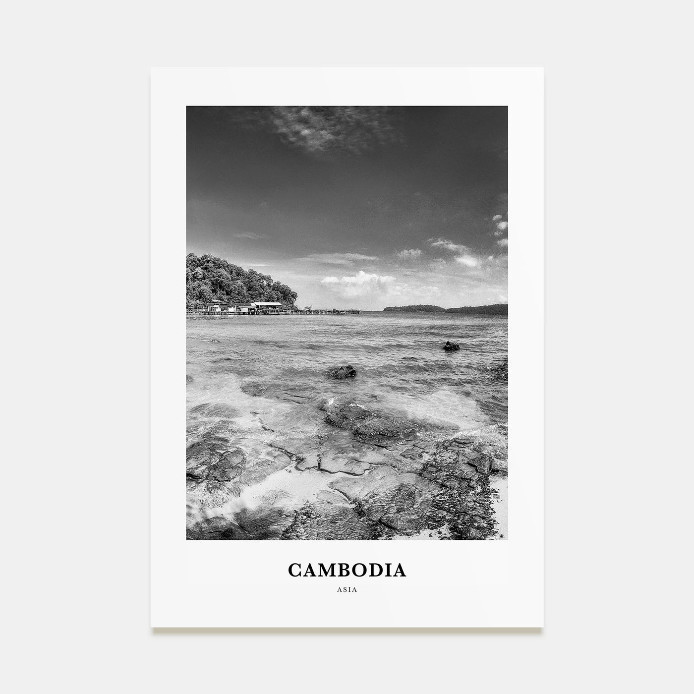 Cambodia Portrait B&W No 1 Poster