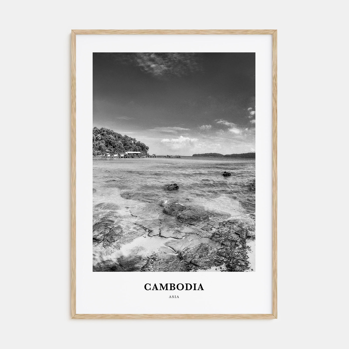 Cambodia Portrait B&W No 1 Poster