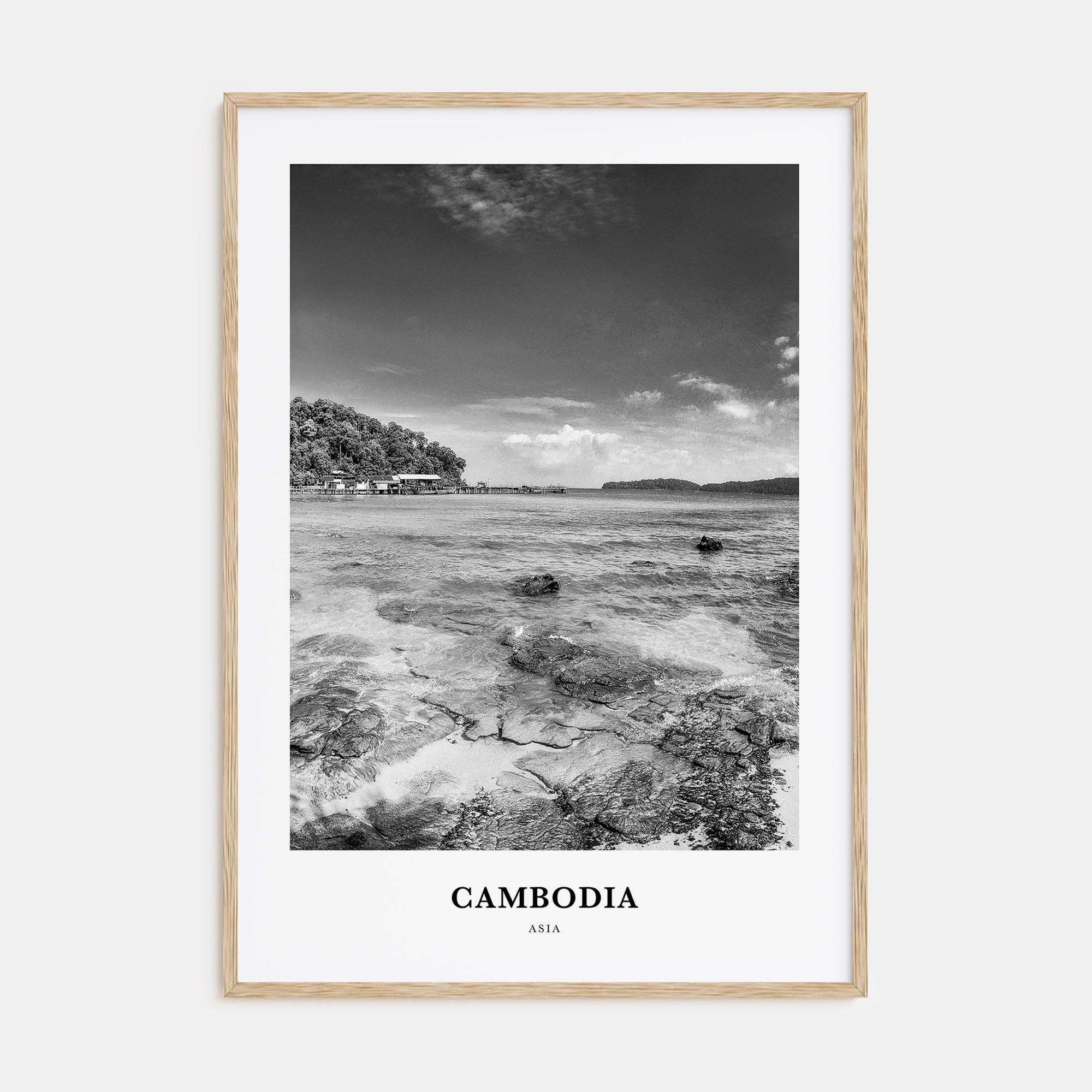 Cambodia Portrait B&W No 1 Poster