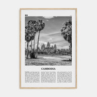 Cambodia Travel B&W No 1 Poster
