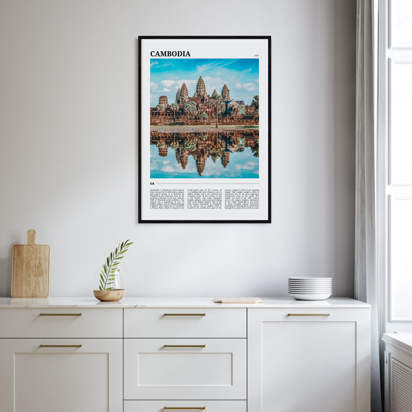Cambodia Travel Color Poster