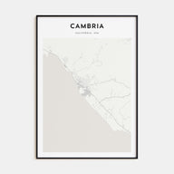 Cambria Map Portrait Poster
