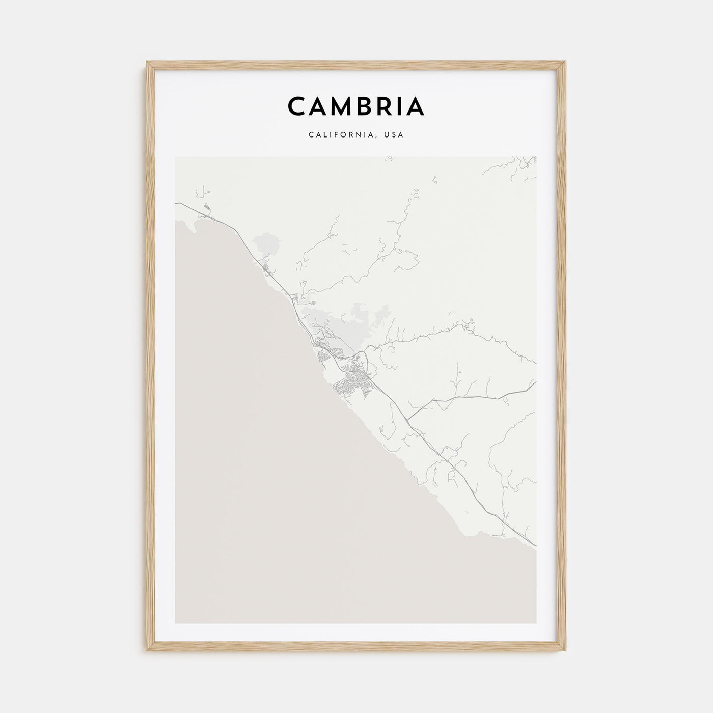 Cambria Map Portrait Poster