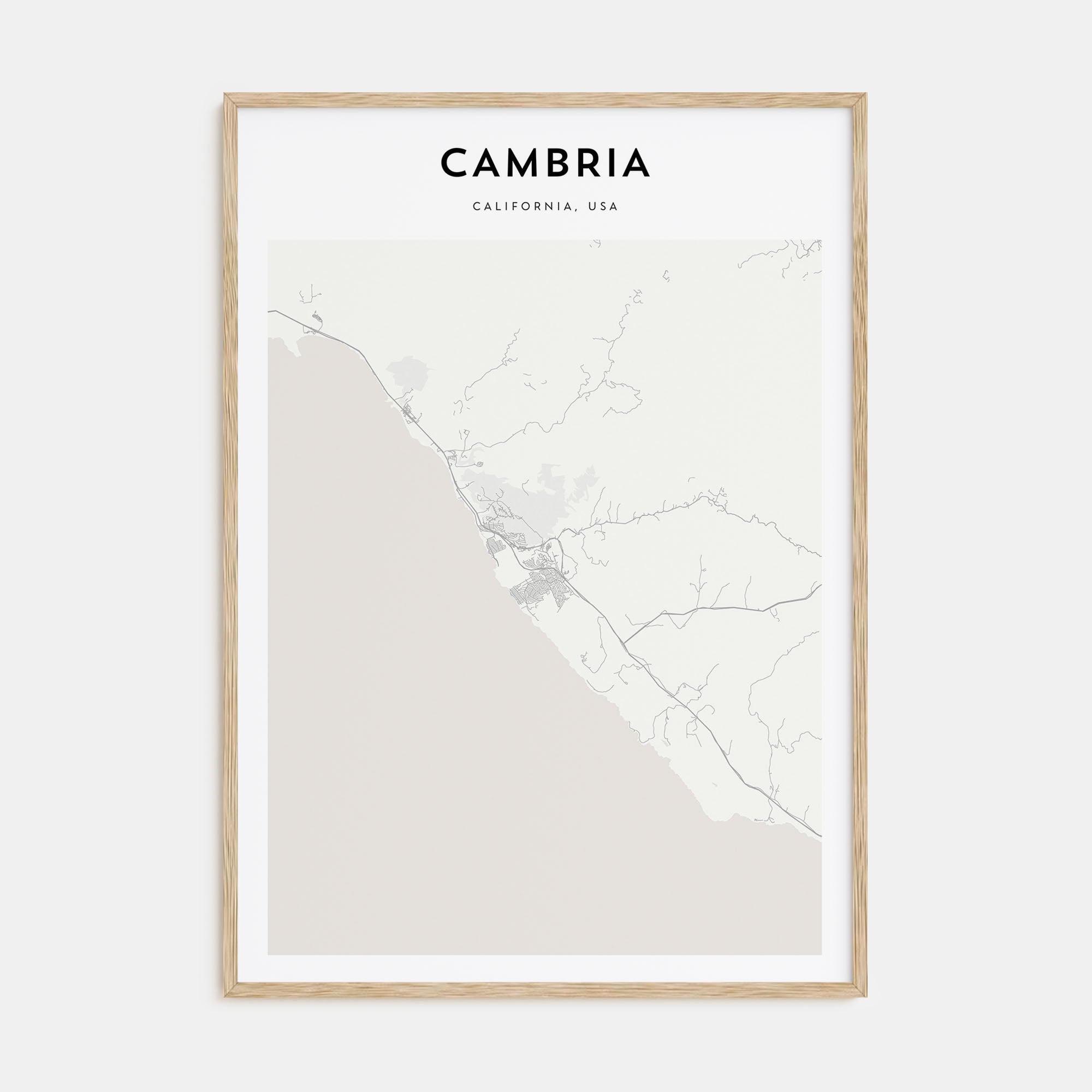 Cambria Map Portrait Poster