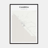 Cambria Map Portrait Poster