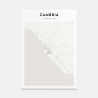 Cambria Map Portrait Poster