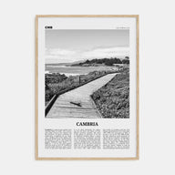 Cambria Travel B&W Poster