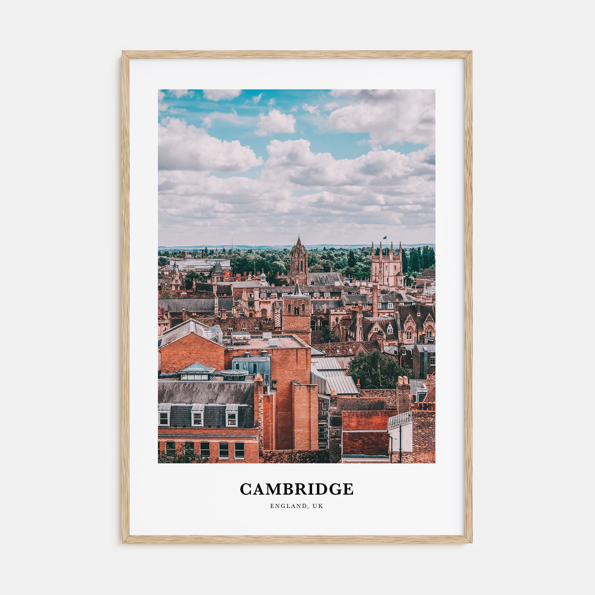 Cambridge, England Portrait Color Poster