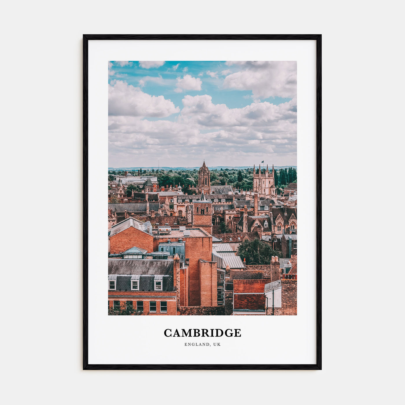 Cambridge, England Portrait Color Poster