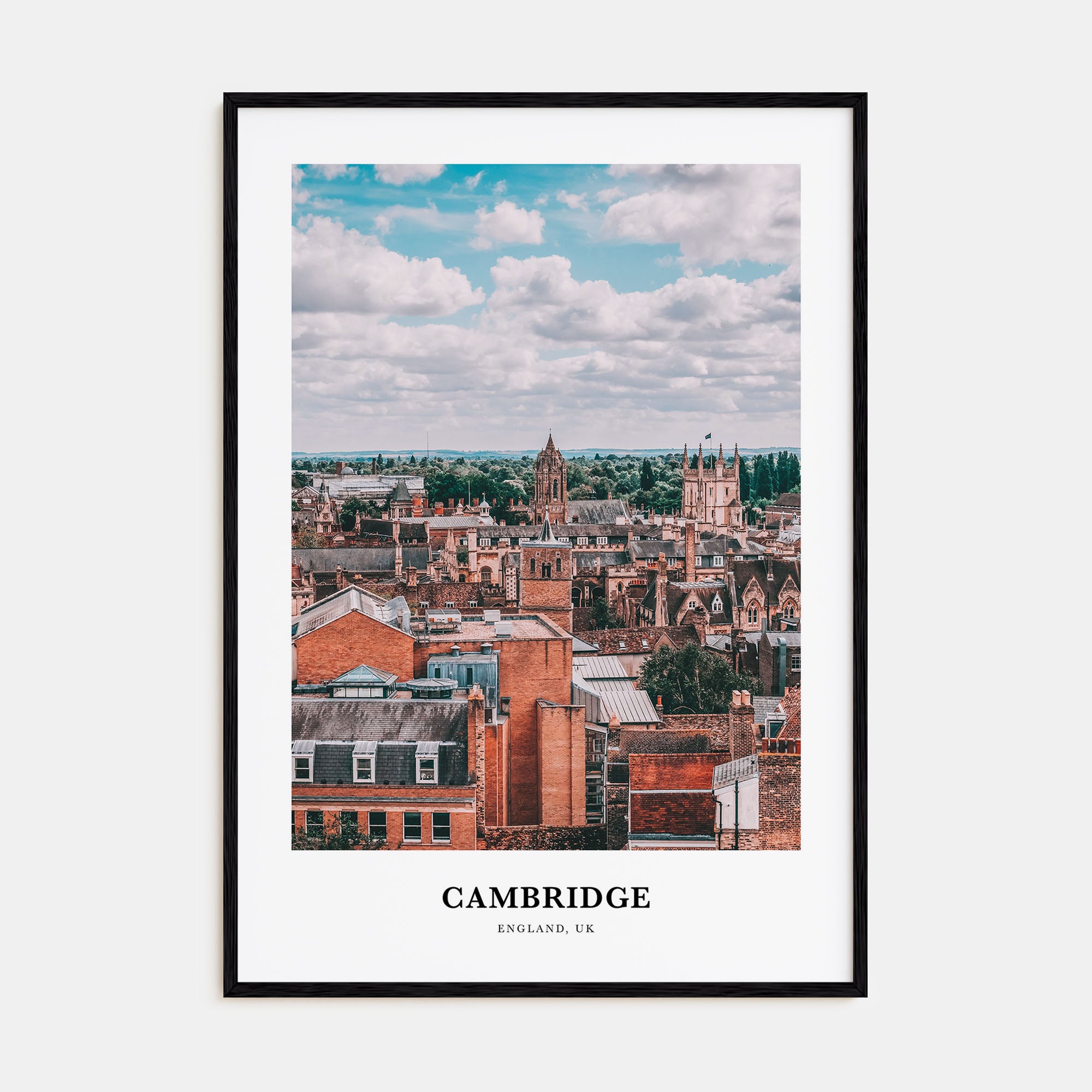 Cambridge, England Portrait Color Poster