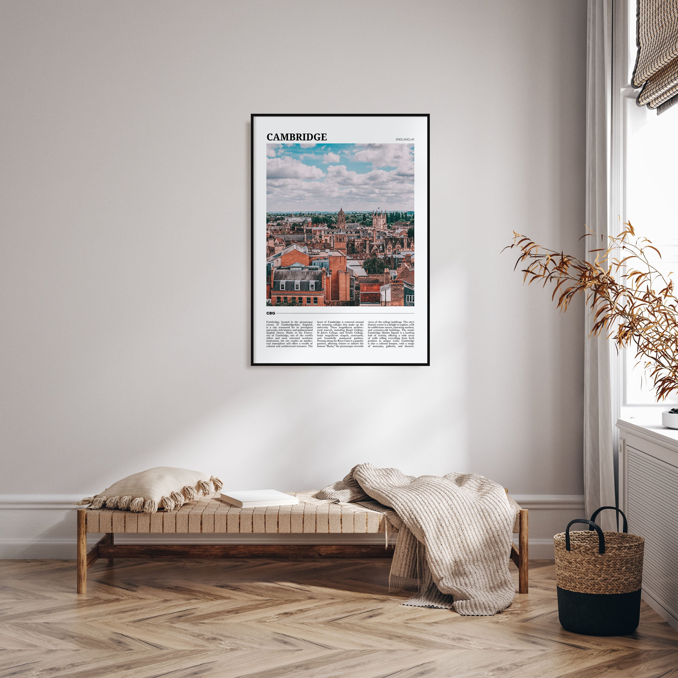 Cambridge, England Travel Color Poster