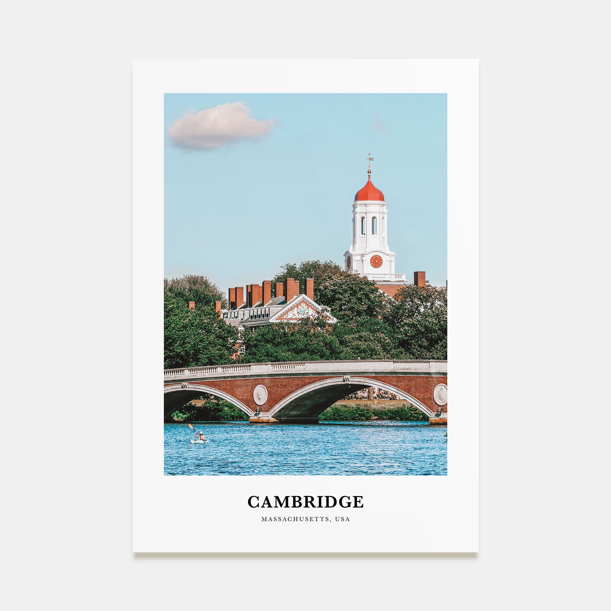 Cambridge, Massachusetts Portrait Color Poster
