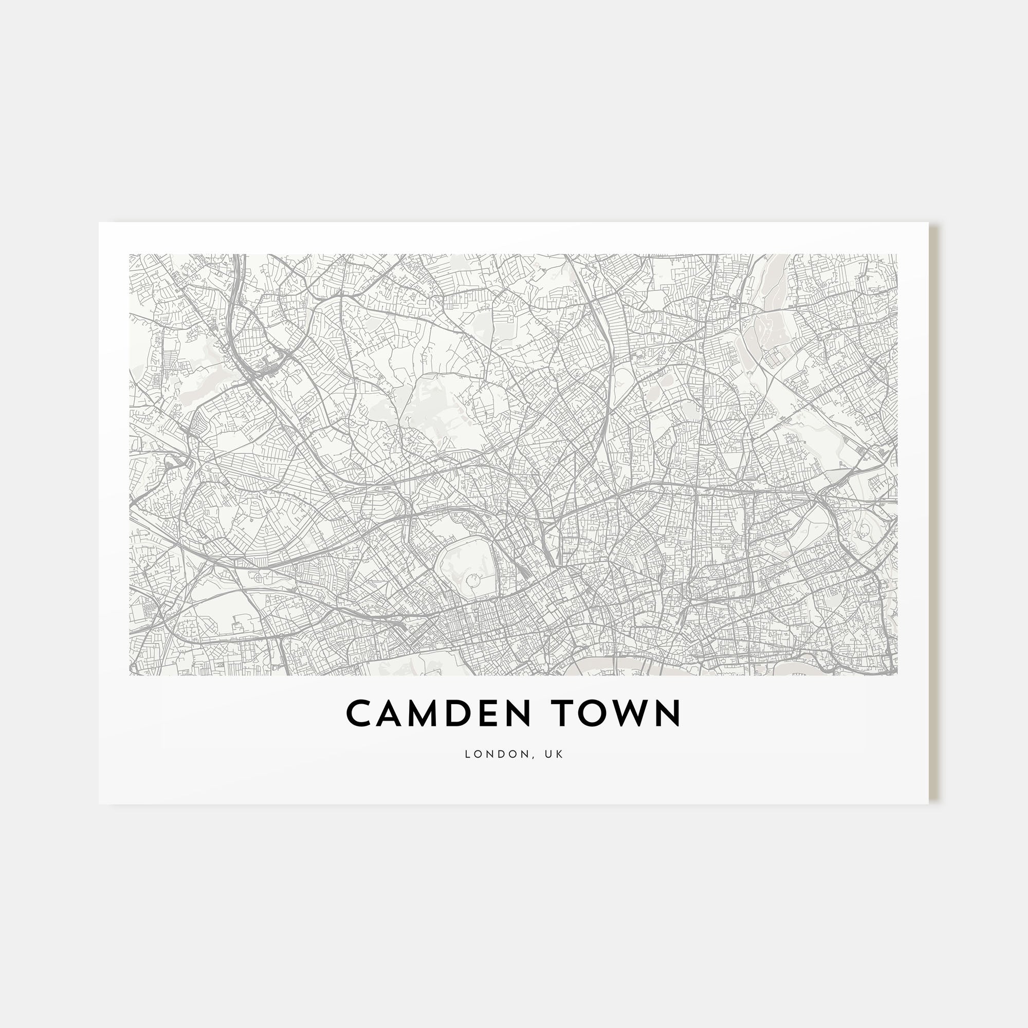 Camden Town Map Landscape Poster