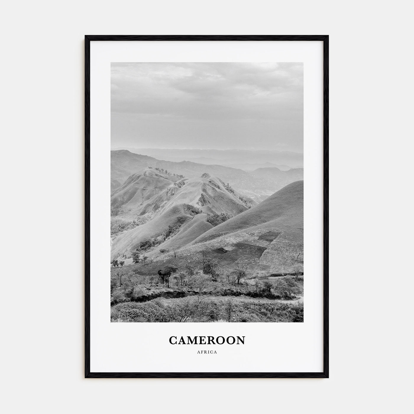 Cameroon Portrait B&W Poster