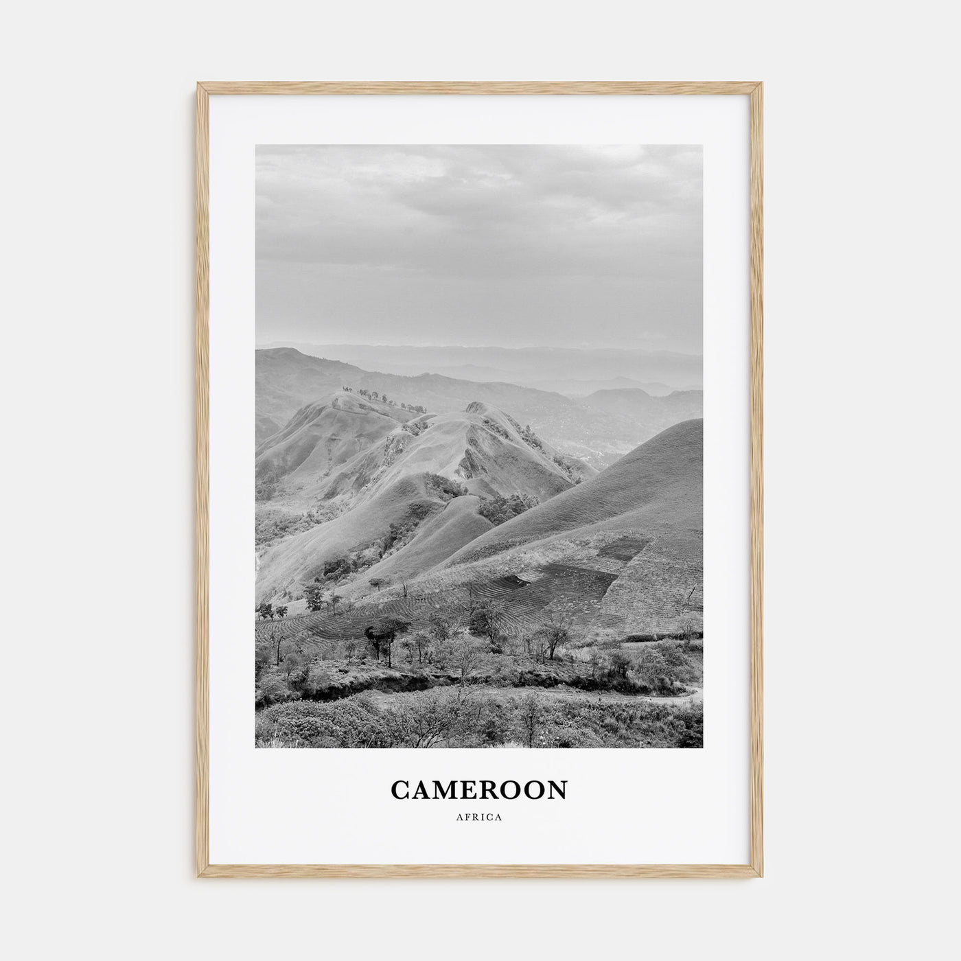 Cameroon Portrait B&W Poster