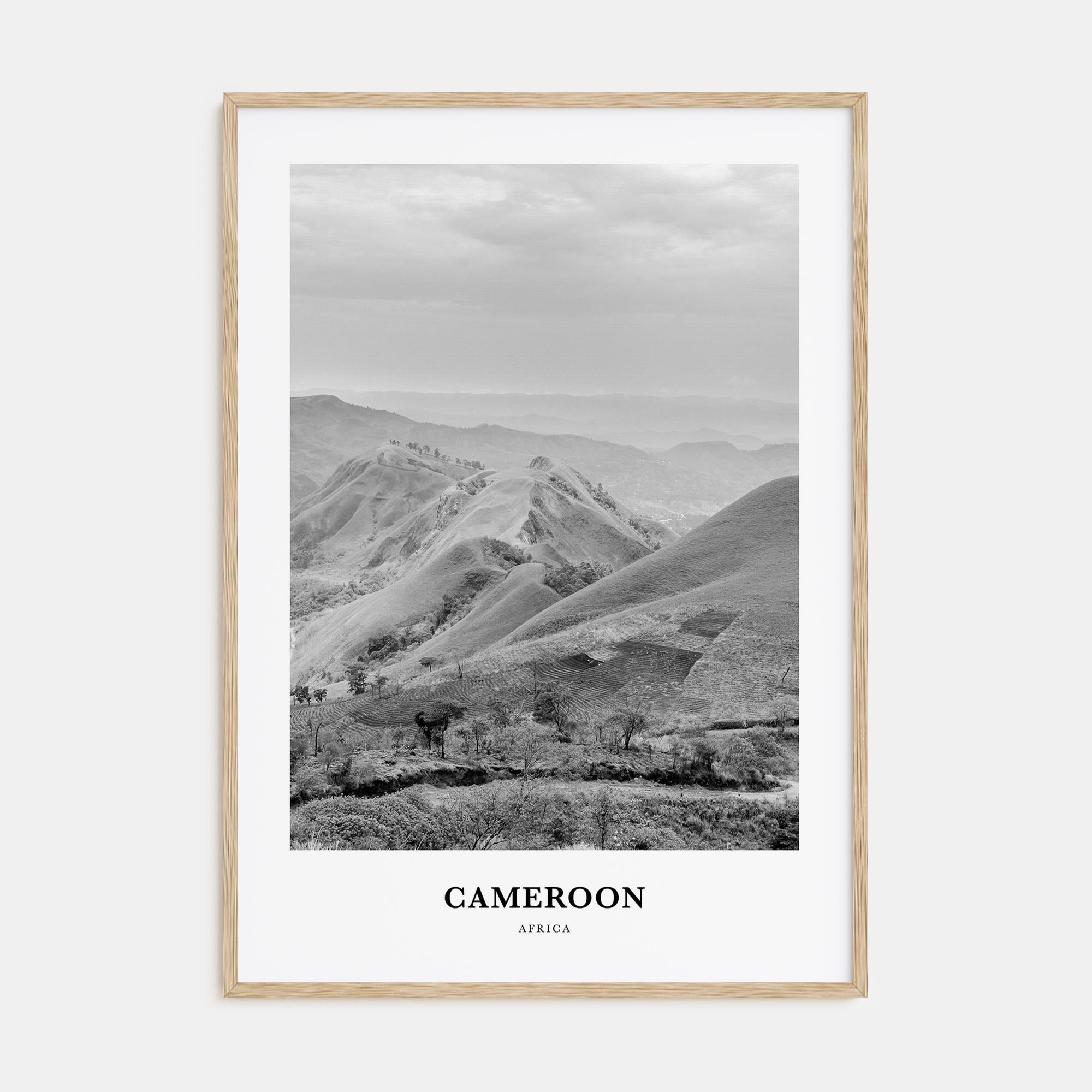 Cameroon Portrait B&W Poster