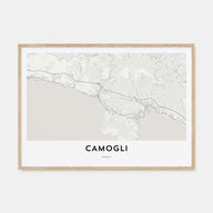 Camogli Map Landscape Poster