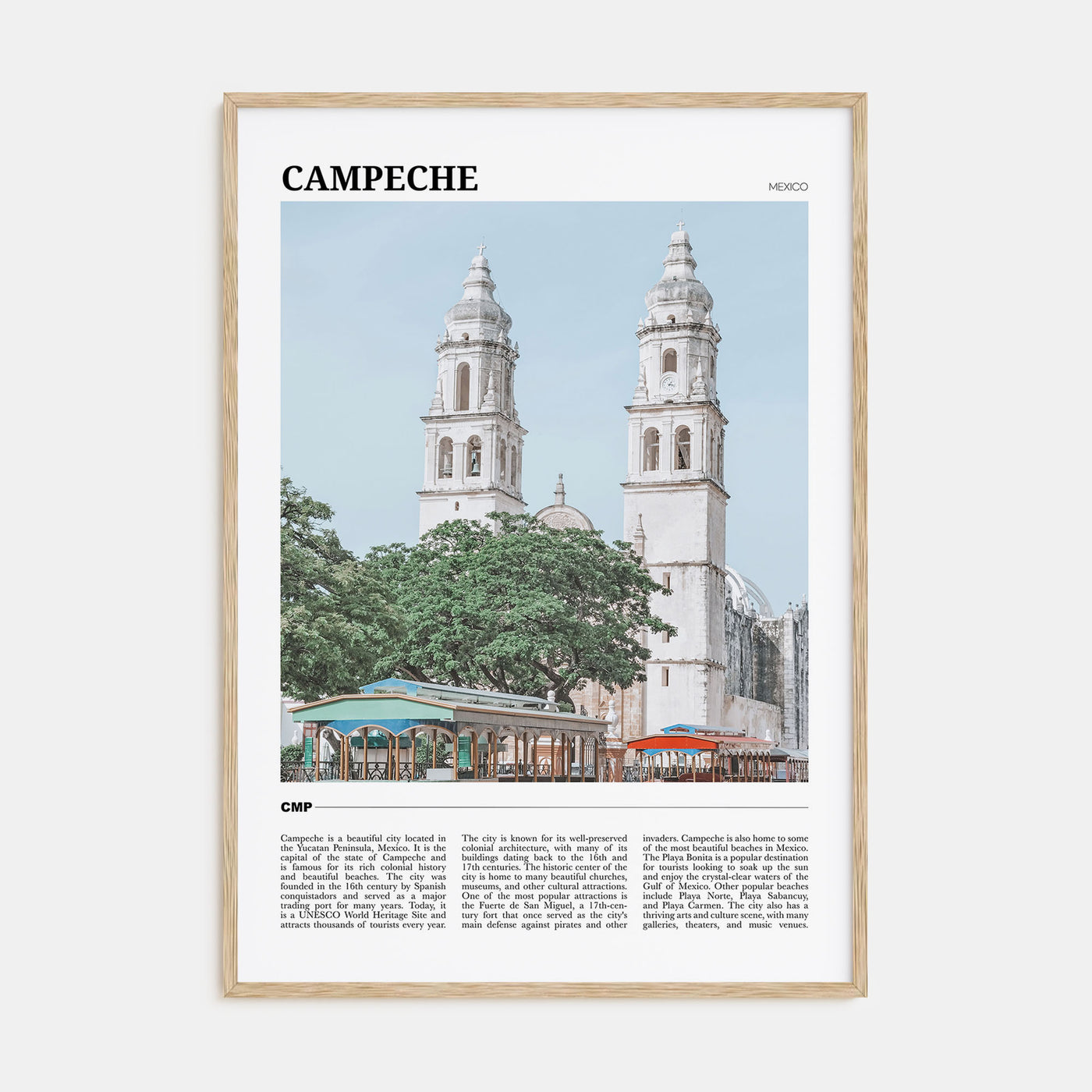 Campeche Travel Color Poster