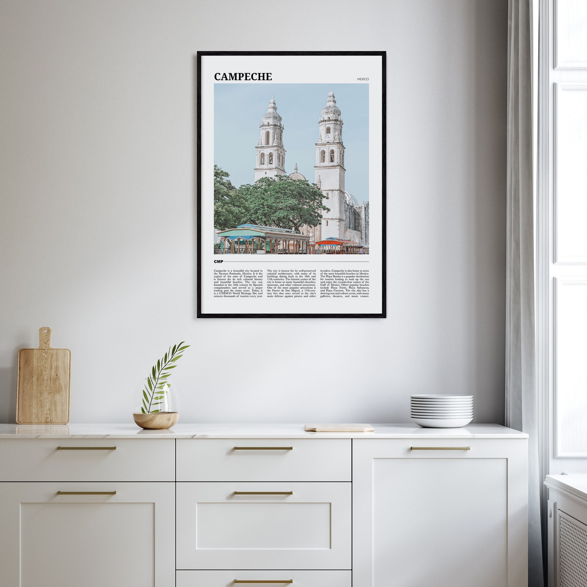 Campeche Travel Color Poster