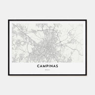 Campinas Map Landscape Poster