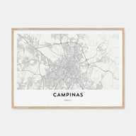 Campinas Map Landscape Poster