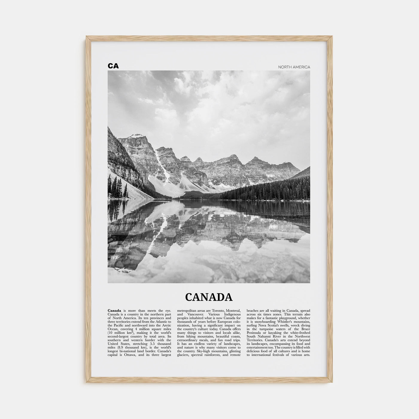 Canada Travel B&W No 1 Poster