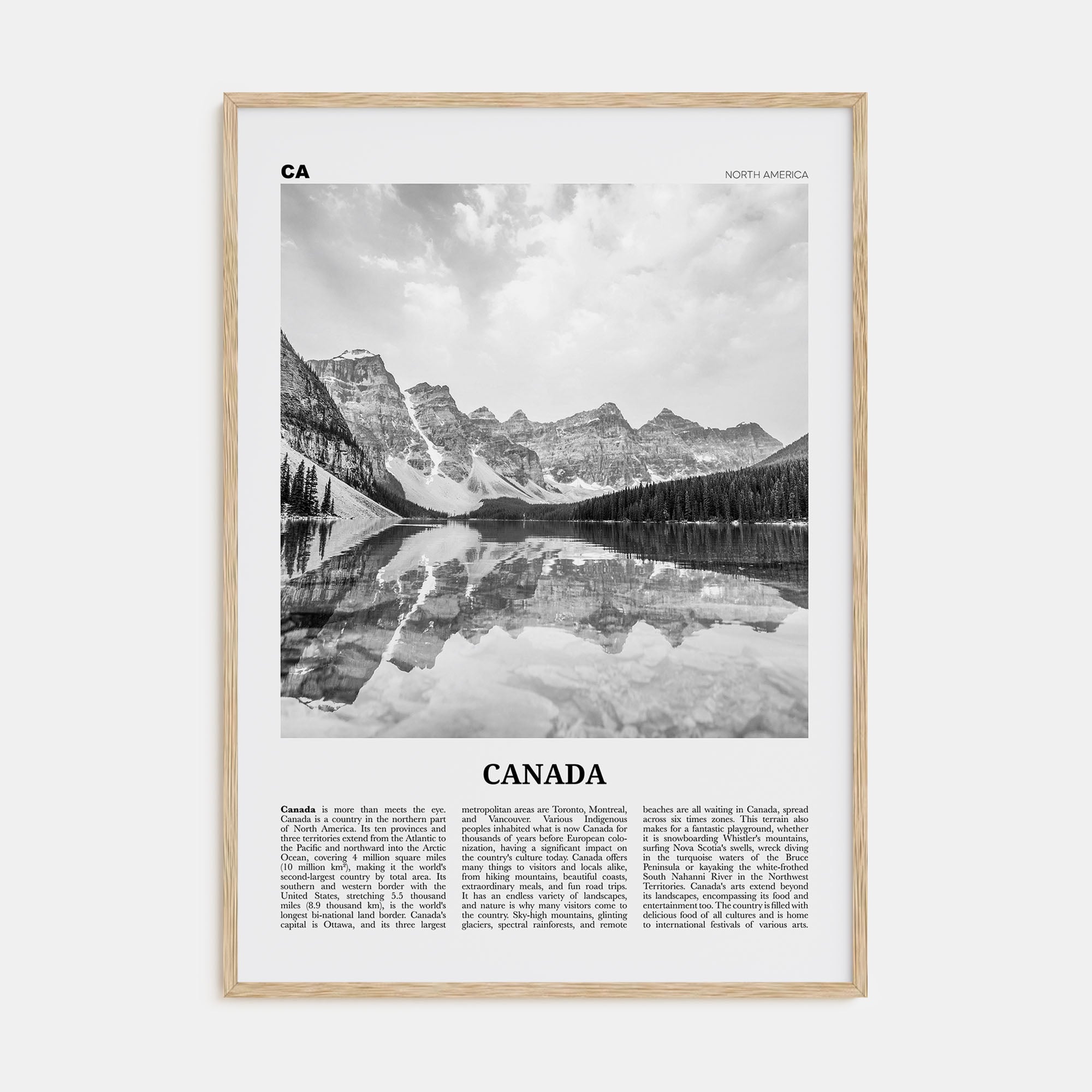 Canada Travel B&W No 1 Poster