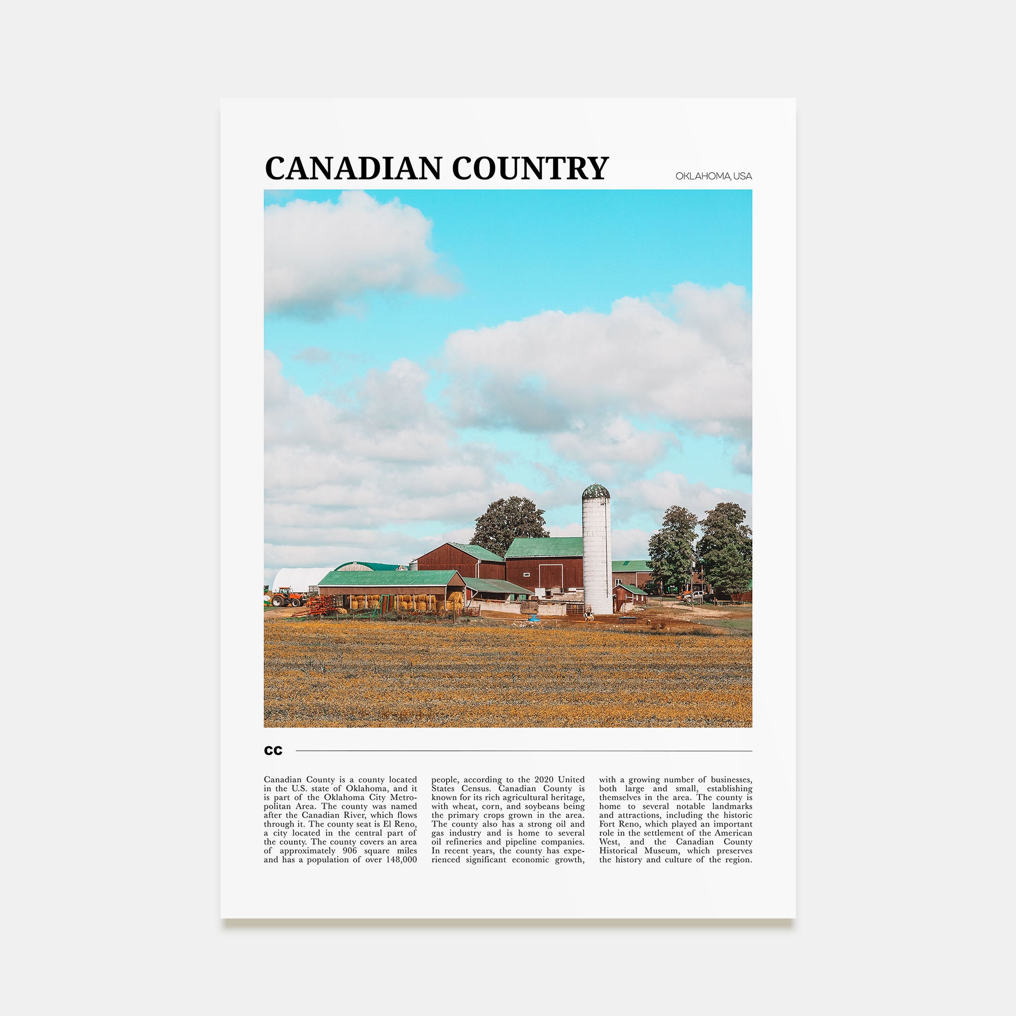 Canadian County Travel Color Poster