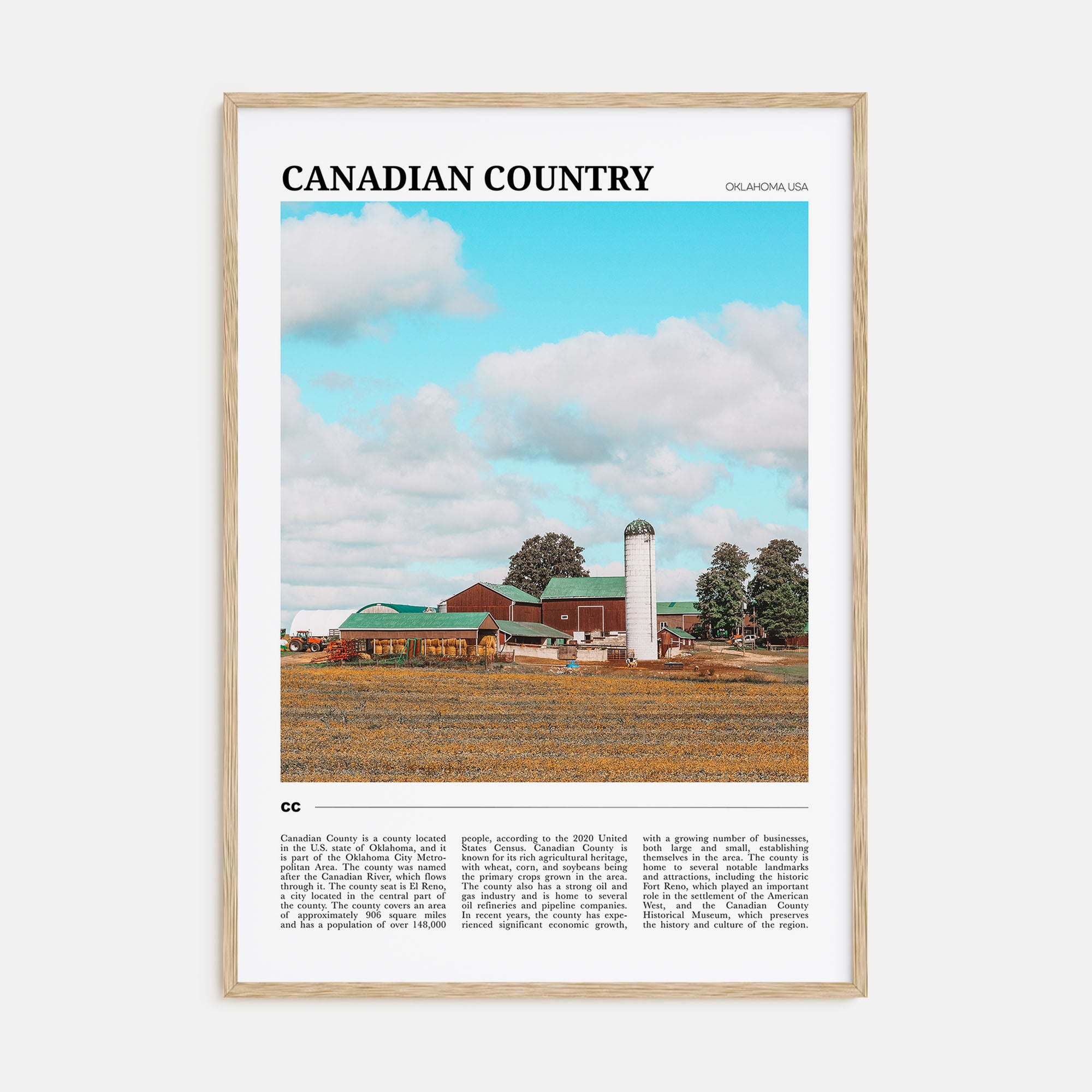 Canadian County Travel Color Poster