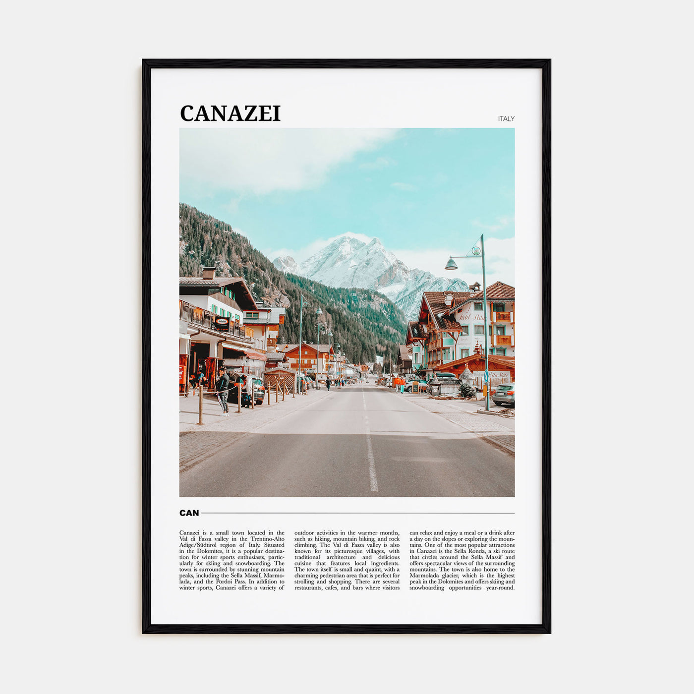 Canazei Travel Color Poster