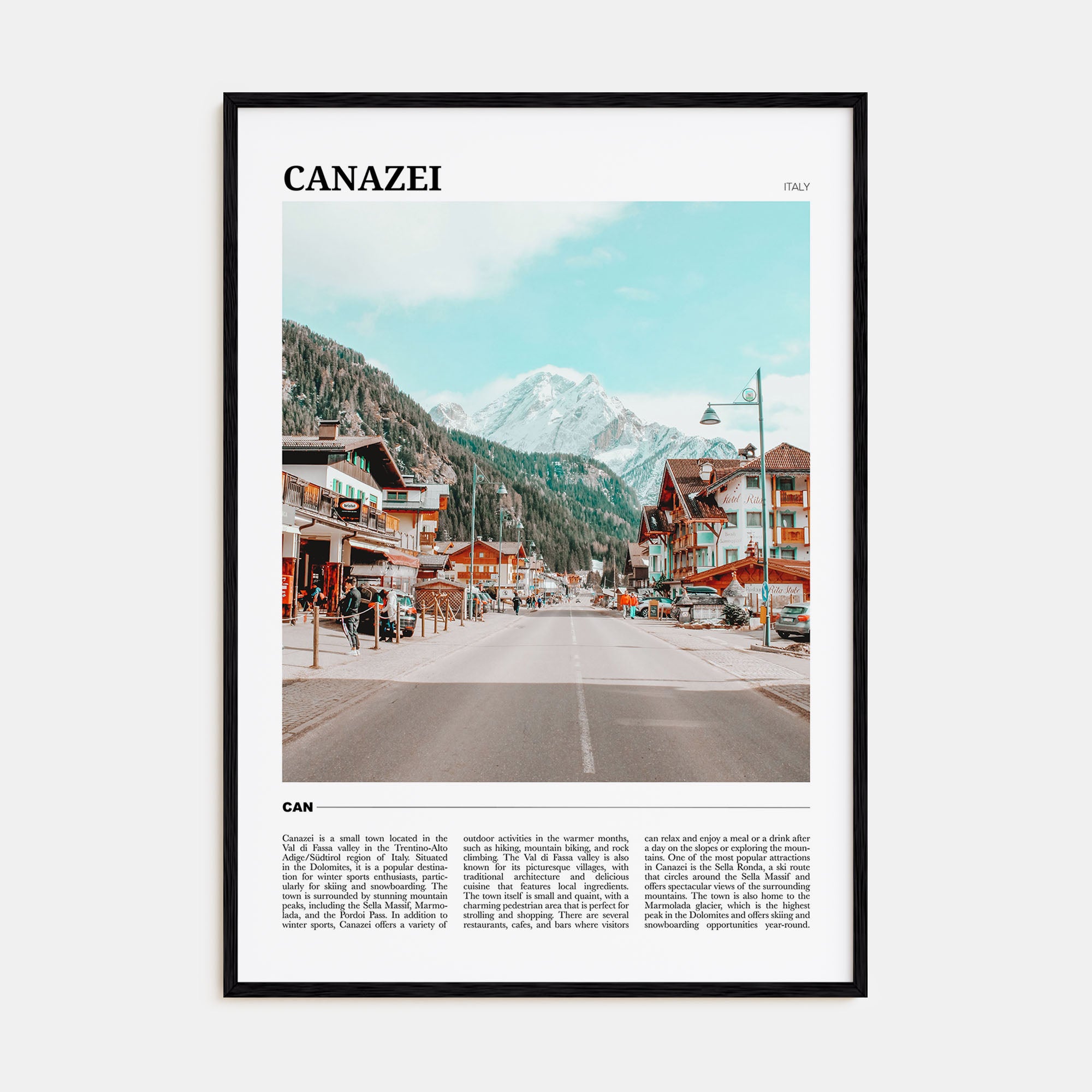 Canazei Travel Color Poster