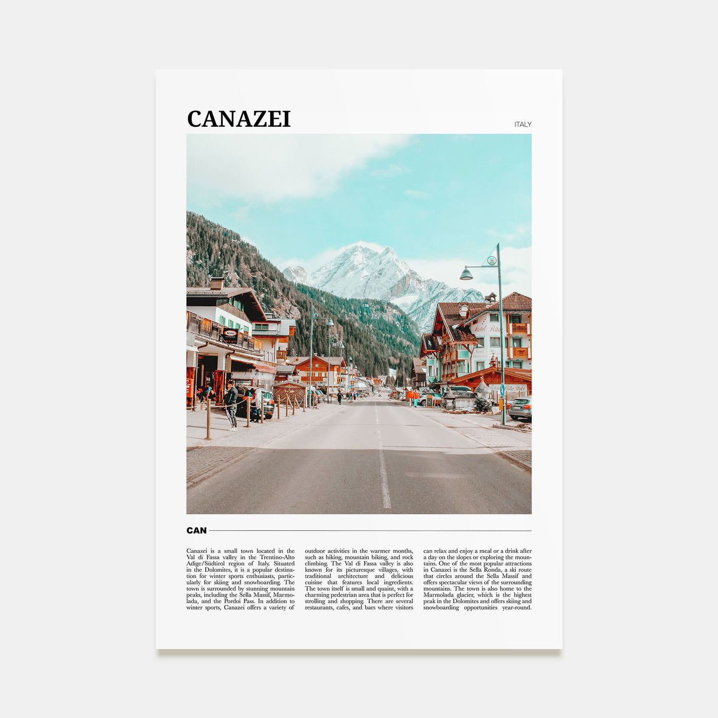 Canazei Travel Color Poster