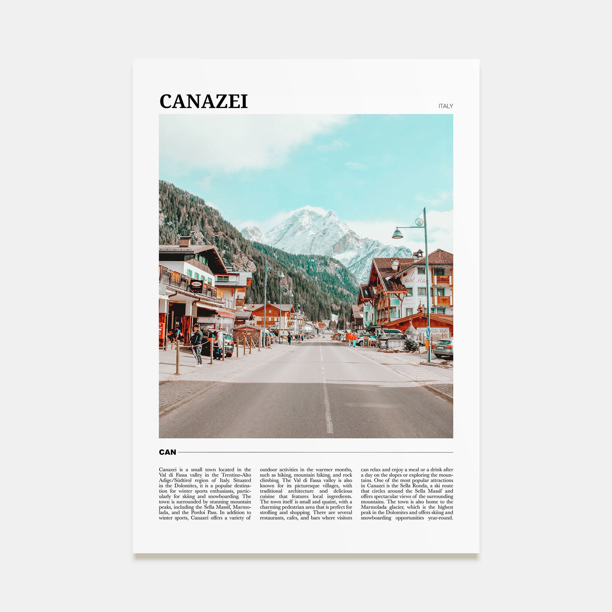 Canazei Travel Color Poster