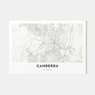 Canberra Map Landscape Poster