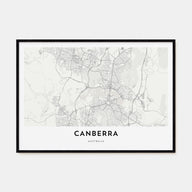 Canberra Map Landscape Poster