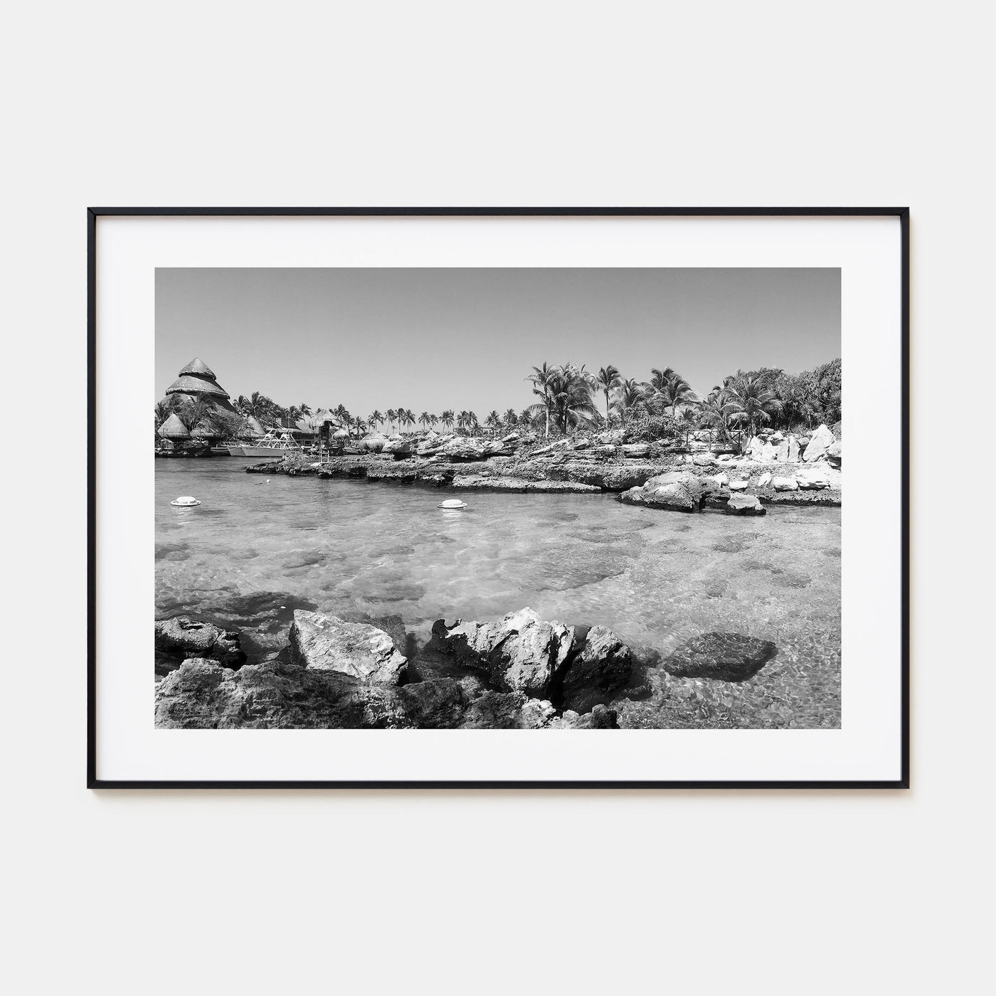 Cancún Landscape B&W Poster