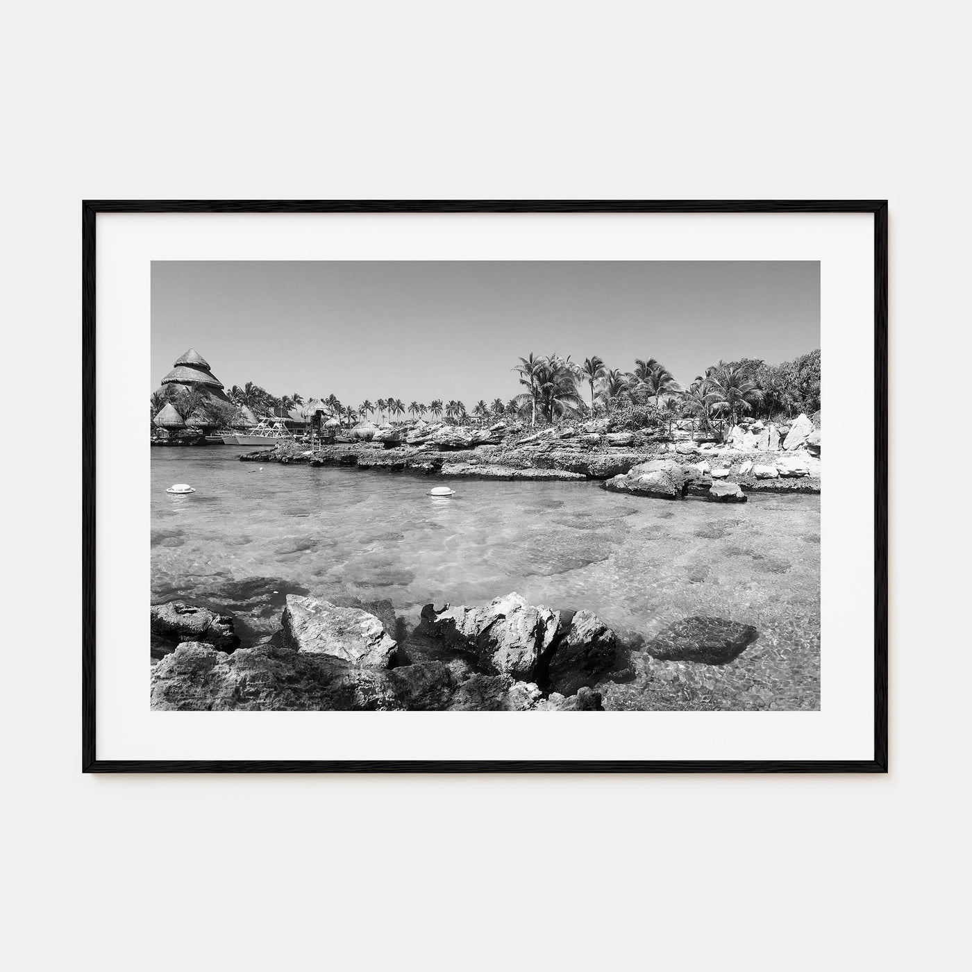Cancún Landscape B&W Poster