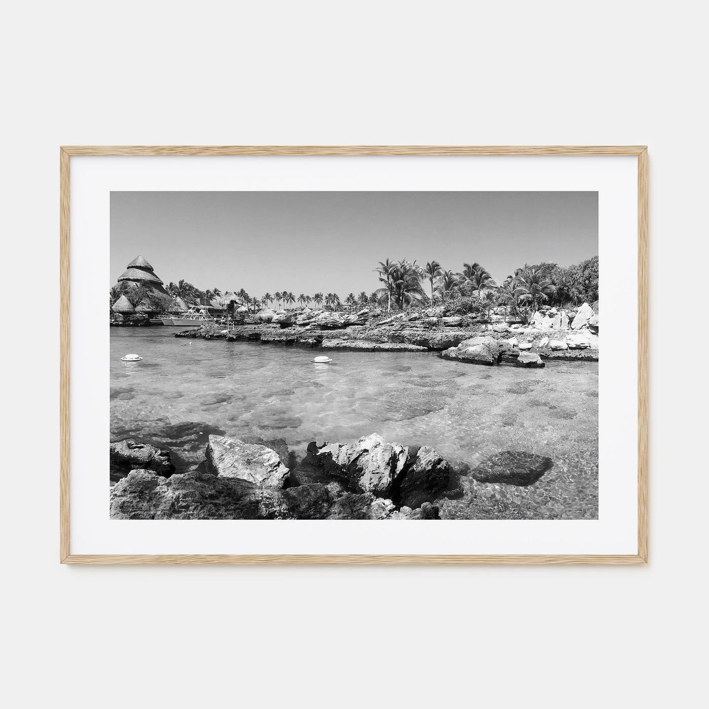 Cancún Landscape B&W Poster