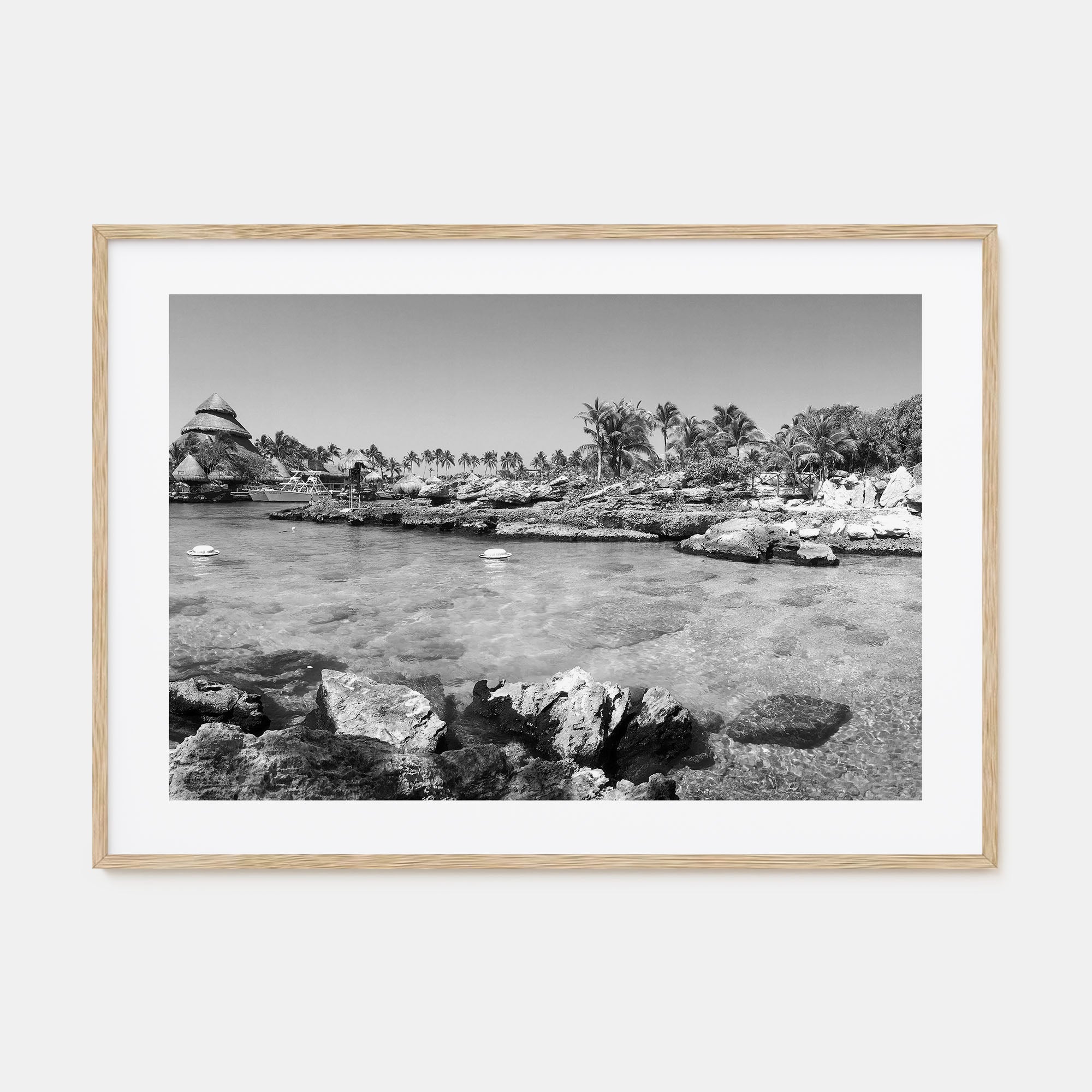 Cancún Landscape B&W Poster