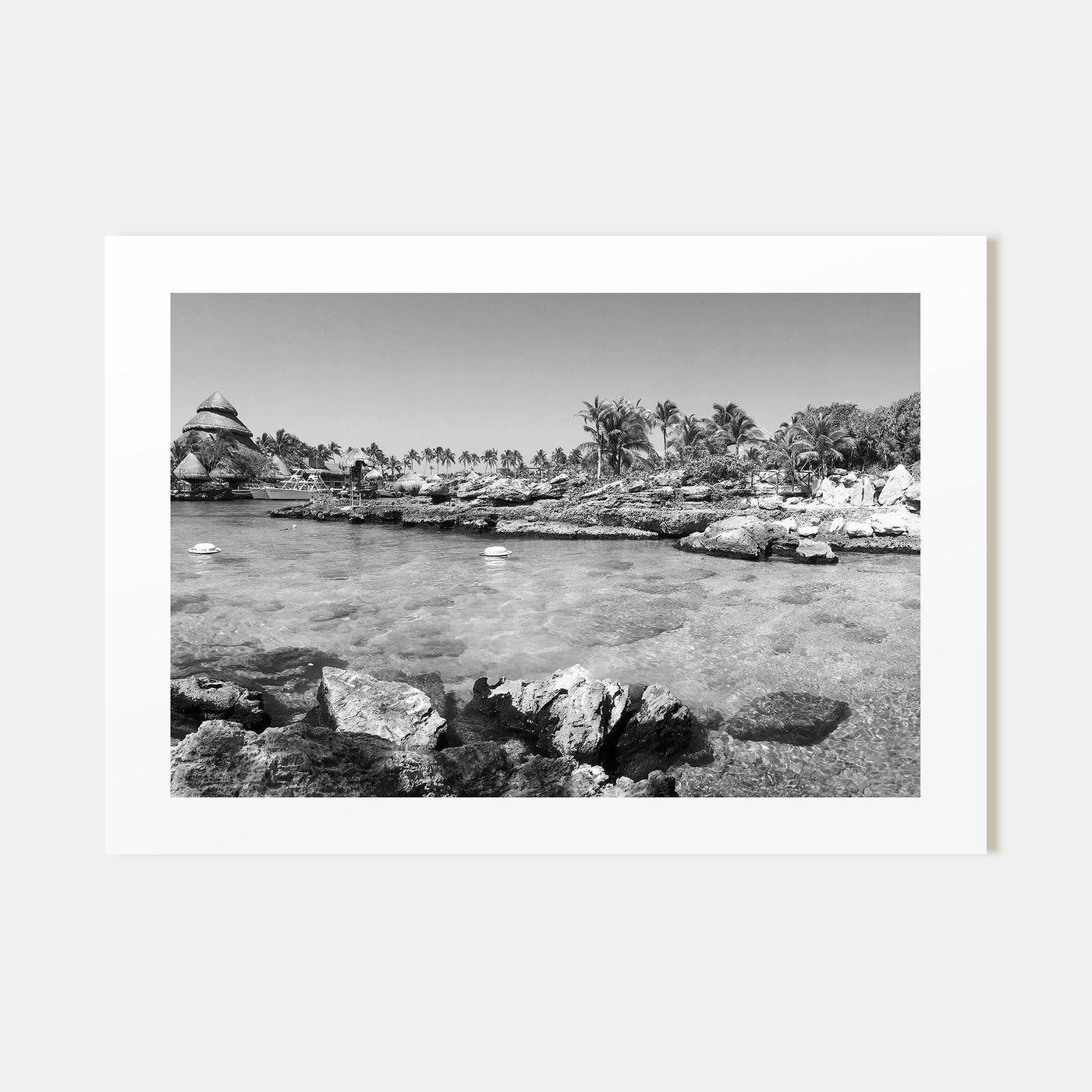 Cancún Landscape B&W Poster