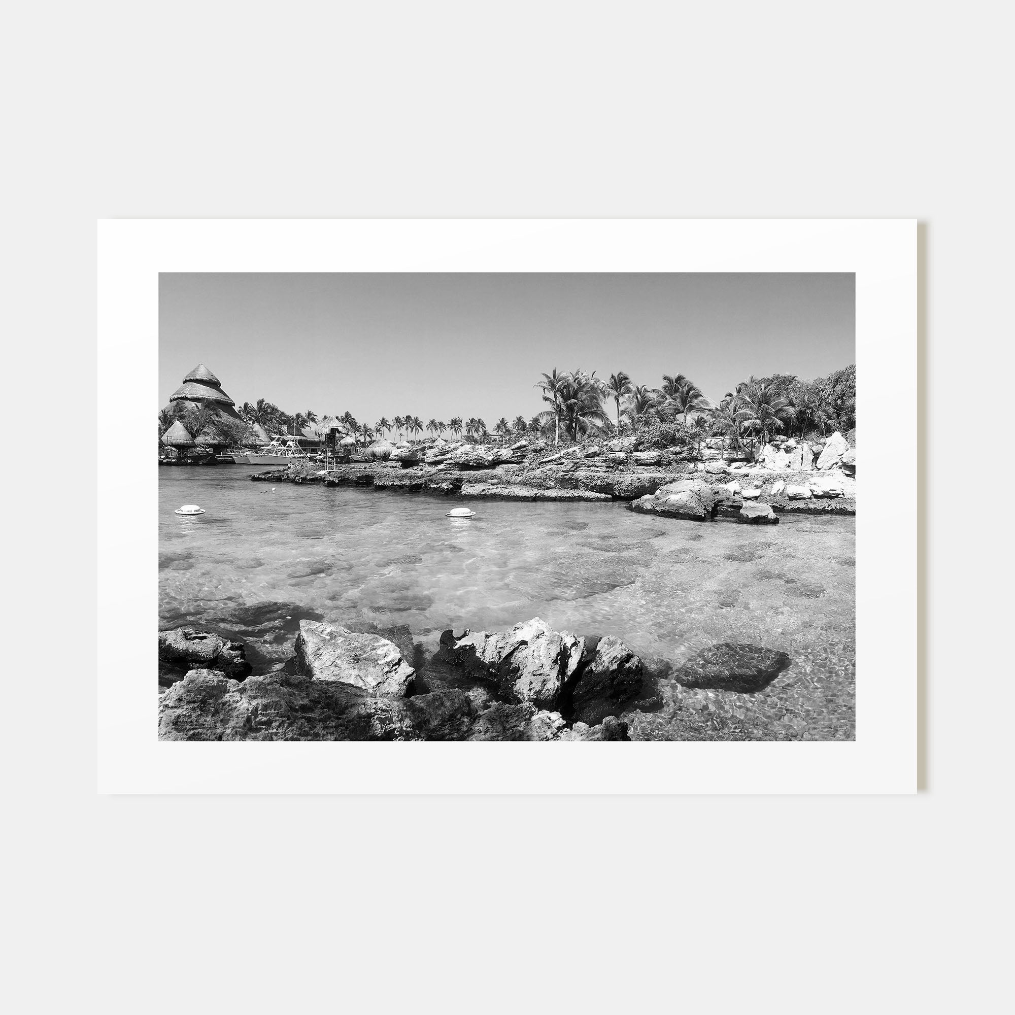 Cancún Landscape B&W Poster