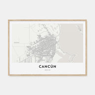 Cancún Map Landscape Poster