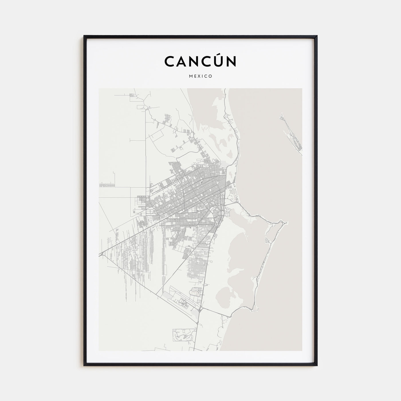 Cancún Map Portrait Poster
