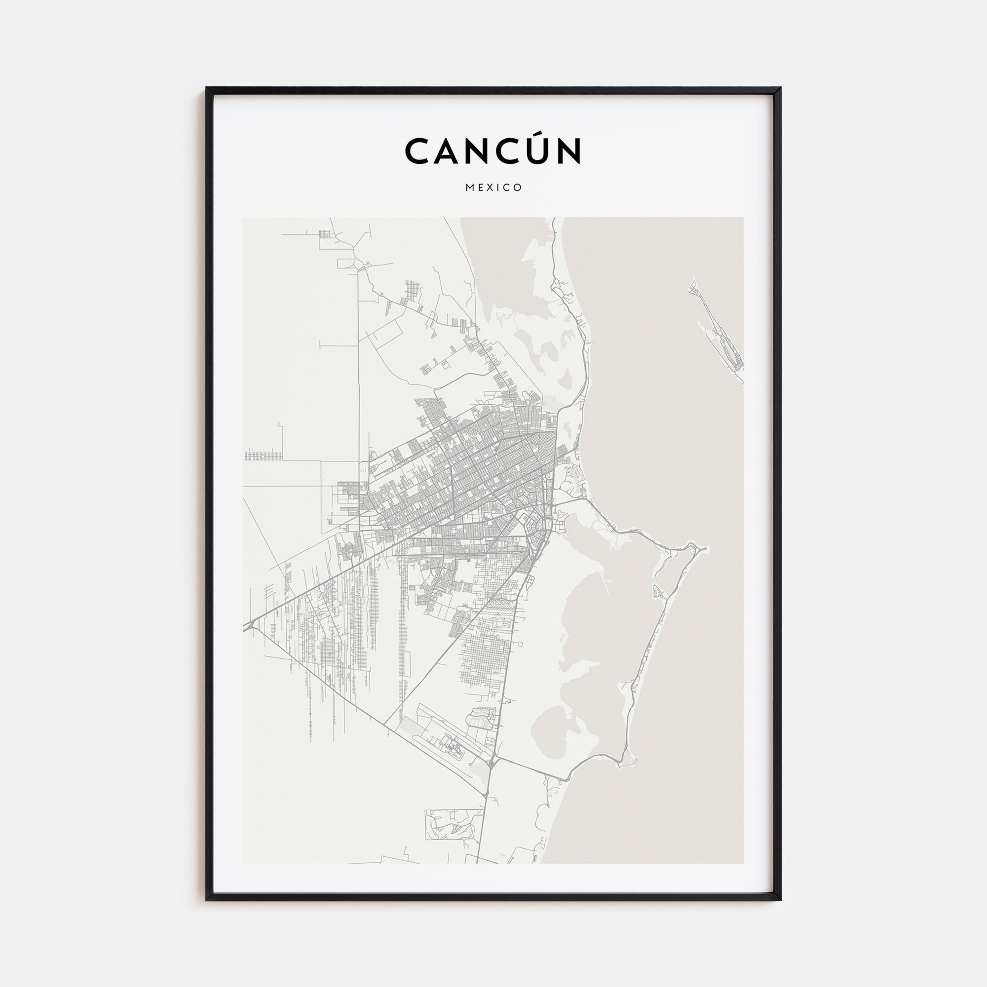 Cancún Map Portrait Poster