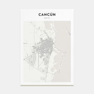 Cancún Map Portrait Poster