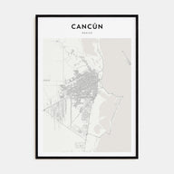 Cancún Map Portrait Poster