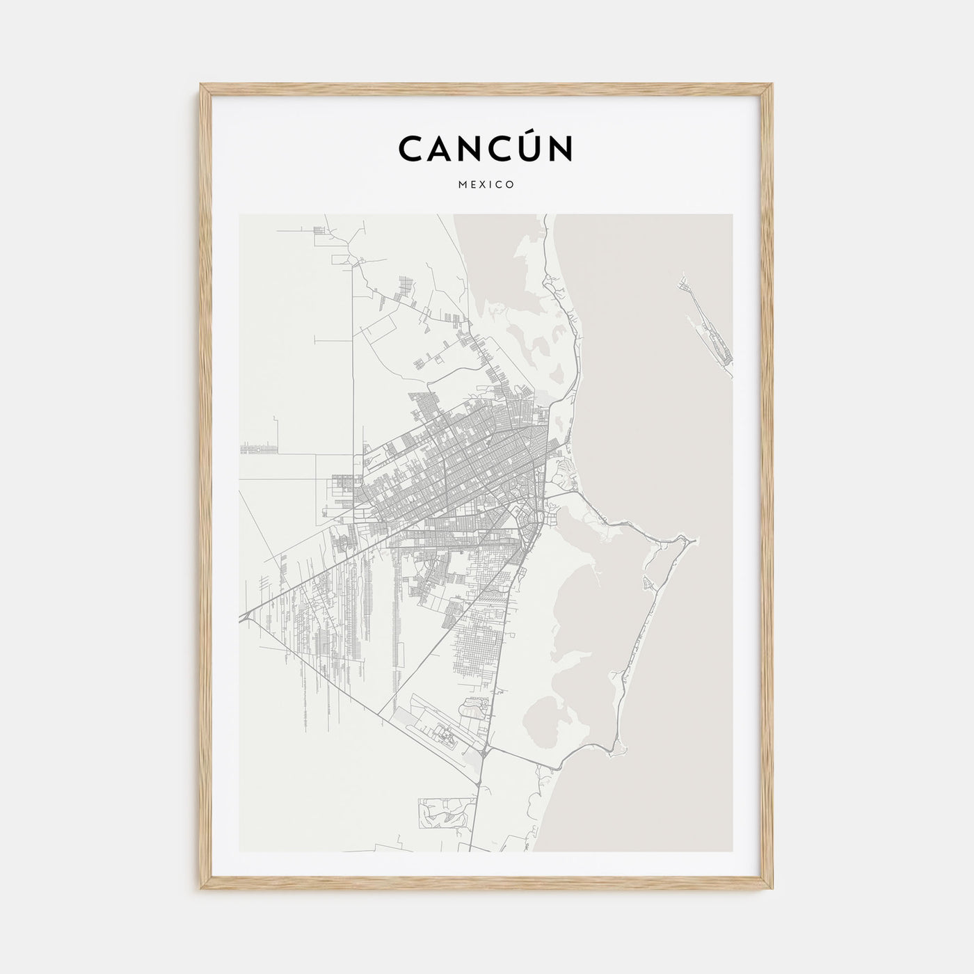 Cancún Map Portrait Poster