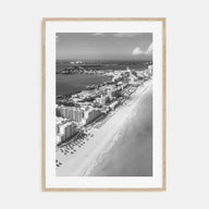 Cancún Photo B&W Poster